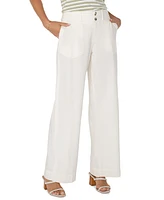 Liverpool Los Angeles Petite Hannah Utility-Detail Flare-Leg Pants