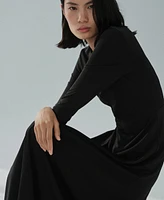 Mango Women's Long Flared Knit Dress