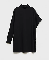 Mango Women's Short Asymmetric Sleeve Dress
