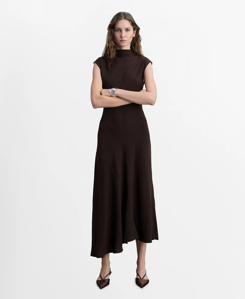 Mango Women's Textured Asymmetrical Dress
