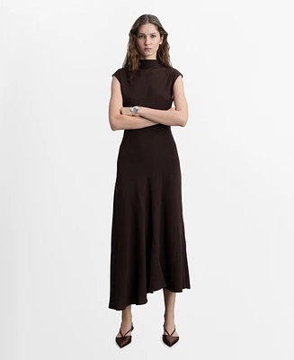 Mango Women's Textured Asymmetrical Dress