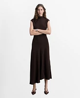Mango Women's Textured Asymmetrical Dress