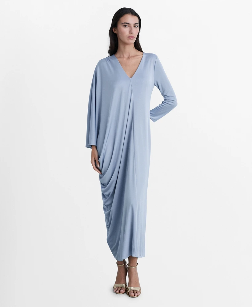 Mango Women's Asymmetric Draped Gown