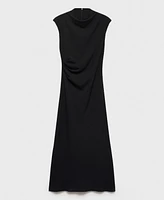 Mango Women's Draped Waist A-Line Dress