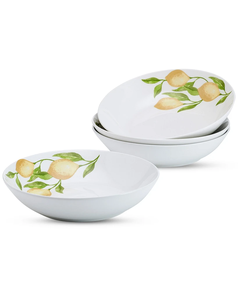 Studio Nova Country Lemons Pasta Bowls, Set of 4