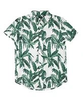 Brooks Brothers Big Boys Palm Tree Graphic Poplin Shirt