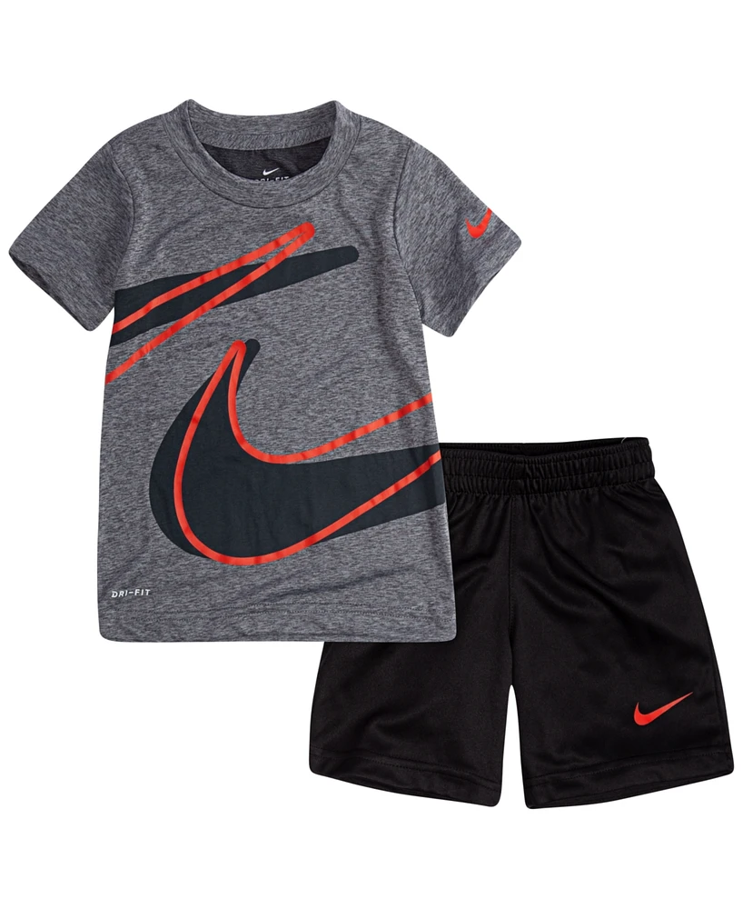 Nike Toddler Boys 2-Piece Dri-fit Dropset T-Shirt and Shorts Set