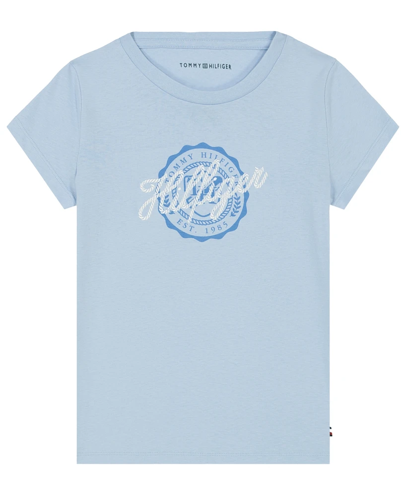 Tommy Hilfiger Big Girls Script Classic Short Sleeve T-Shirt
