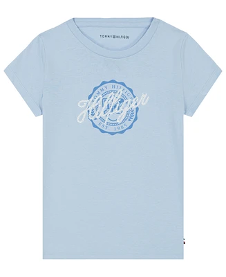 Tommy Hilfiger Big Girls Script Classic Short Sleeve T-Shirt