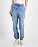 Tinseltown Juniors' High Rise Sporty Utility Jogger Pants