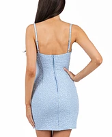 B Darlin Juniors' Floral Jacquard Bodycon Dress