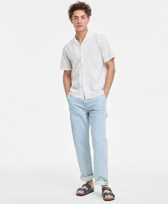 Sun Stone Mens Floral Shirt Stripe Pants Sandals Exclusively At Macys