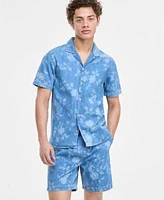 Sun Stone Mens Floral Denim Shirt Shorts Sneakers Exclusively At Macys