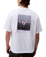 Calvin Klein Men's Relaxed Fit Short Sleeve Flower Applique Crewneck T-Shirt