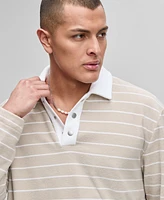 Mode of One Men's Horizontal-Stripe French Terry Polo, Exclusively at Macy's