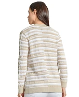 Jones New York Women's Textured Open-Front Cardigan