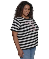 Karl Lagerfeld Paris Plus C'est La Vie Striped Tee
