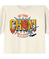 SpongeBob SquarePants Chum Bucket Get Your On A Stick Men's Natural Short Sleeve Tee-3XL