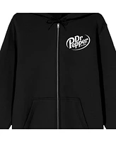 Dr. Pepper Men's Logo Black Zip-Up Hoodie-3XL