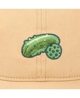 Pickleball Embroidered Pickle & Ball Tan Dad Hat