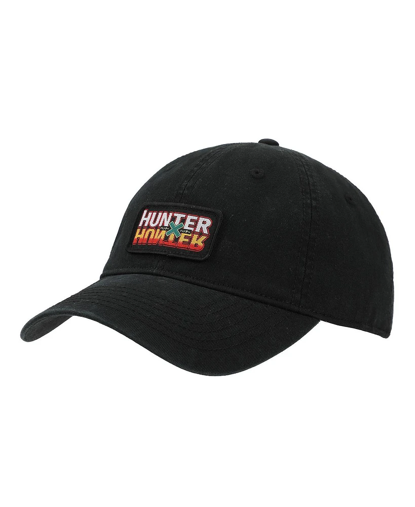 Hunter x Hunter Men's Woven Patch Logo Black Unstructured Baseball Cap