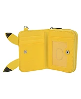 Pokemon Pikachu Face Yellow Mini Zip Around Wallet