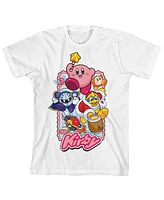 Kirby Characters 4pk Crew Neck Short Sleeve Youth Boy's Tees-Small