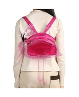 Bioworld Pink Flamingo 13.5-Inch Clear Mini Backpack