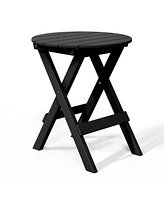 3-Piece Outdoor Hdpe Folding Patio Bistro Table and Chairs