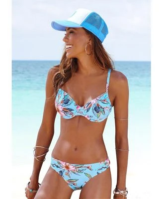 Lascana Womens Hibiscus Print Bikini Swimsuit