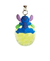 Disney Stich Liquid-Filled Pineapple 2.5" Keychain With Wristlet Strap