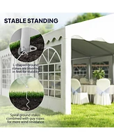 Outsunny 16.5' x 33' Party Tent Canopy with Removable Sidewalls,