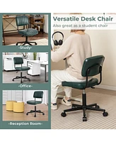 Pu Leather Adjustable Office Chair Swivel Task Chair with Backrest