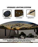 10ft Outdoor Patio Cantilever Umbrella with Waterproof and Uv Resistant