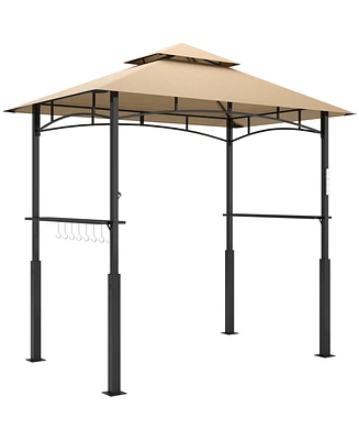 Outsunny 8' x 5' Grill Gazebo, 2-Tier Outdoor Bbq