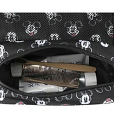 Disney Mickey Mouse Heads 6.5" Black Folding Hanging Toiletry Travel Bag