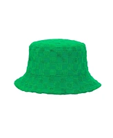 Super Mario Men's Bros Luigi Logo Green Checkered Bucket Hat