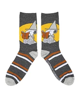 Peanuts Women's Snoopy & Woodstock Halloween 5-Pair Casual Crew Socks