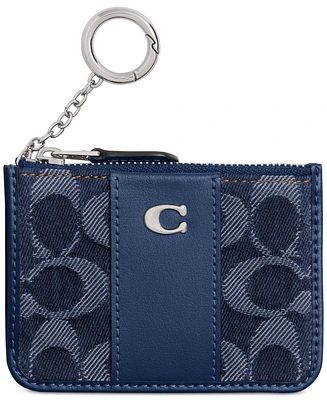 Coach Essential Mini Id Card Case in Signature Denim