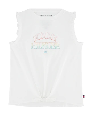 Tommy Hilfiger Toddler and Little Girls Ombre Sleeveless Ruffle T-Shirt