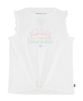 Tommy Hilfiger Toddler and Little Girls Ombre Sleeveless Ruffle T-Shirt