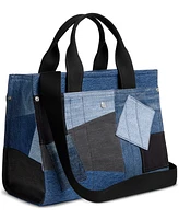 Coach Medium Patchwork Denim Cargo Tote Bag