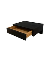 Woodek Minimalistic Hardwood Floating Nightstand With A Drawer