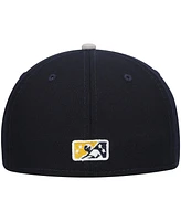 Men's New Era Navy Charleston RiverDogs Authentic Collection Road 59FIFTY Fitted Hat