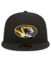 Men's New Era Black Missouri Tigers Evergreen 59FIFTY Fitted Hat