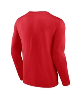 Fanatics Men's Red Los Angeles Angels Strike the Goal Long Sleeve T-Shirt