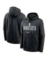 Nike Men's Black Minnesota Twins Club Stack Fleece Pullover Hoodie