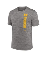 Jordan Men's Heather Gray Michigan Wolverines 2024 Sideline Velocity Performance T-Shirt