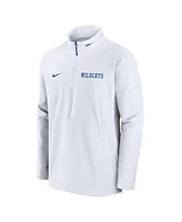 Nike Men's White Kentucky Wildcats Sideline Coaches Quarter-Zip Jacket