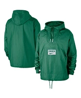 Nike Men's Green Boston Celtics Courtside Premium Club Anorak Quarter-Zip Pullover Hoodie